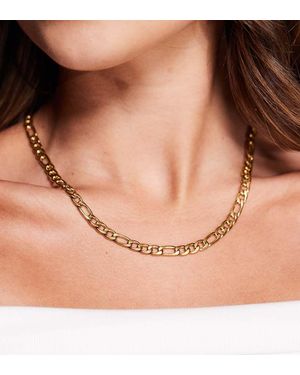 Neck On The Line 6Mm Figaro Chain Necklace - Natural