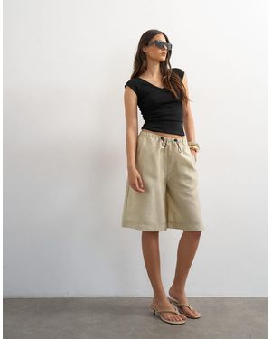 TOPSHOP Taffeta A Line Longline Short - Multicolor