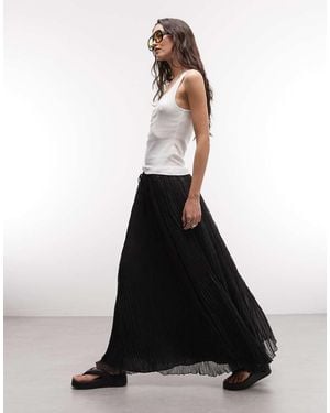 Weekday Sheer Crinkle Double Lined Maxi Skirt - White