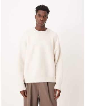 ASOS Jersey Beis De Corte Cuadrado Ultragrande De Punto Inglés De -Neutro