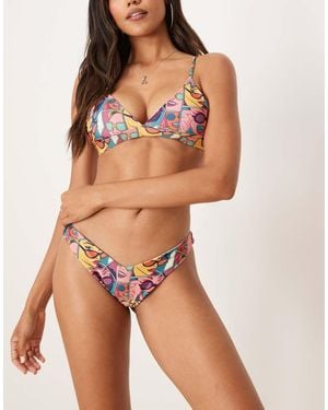 OOSC Comic Book Candy V-Cut Bikini Bottoms - Brown