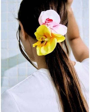 Bershka Flower Clip Pack - Metallic