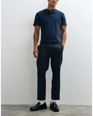 Mango Pantalon ajusté bologna - Bleu