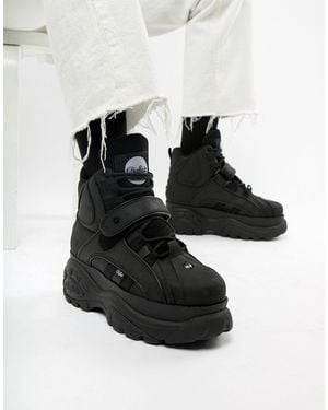 Buffalo Classic Hi Top Chunky Sole Sneakers - Black