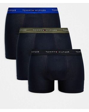 Tommy Hilfiger Signature Cotton Essentials 3 Pack Boxer Briefs - Blue