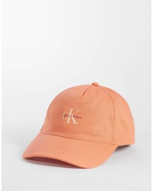 Calvin Klein Baseballpet Met Monologo - Oranje