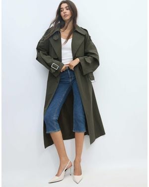 Stradivarius Oversize-trenchcoat - Blau