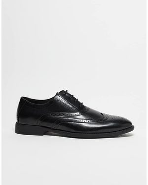 ASOS Lace Up Brogue Shoes - Black