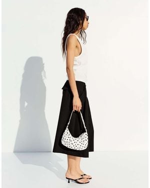 Bershka Mini Polka Dot Bag - White