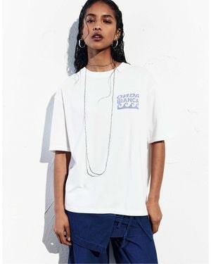 Pull&Bear – t-shirt - Weiß