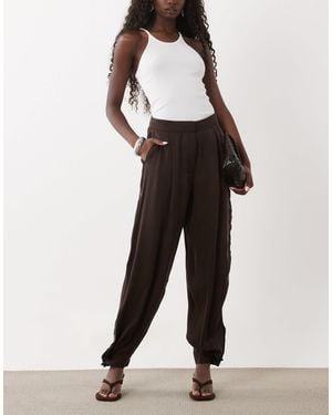 Mango Cuffed Trouser - Brown
