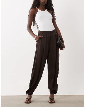 Mango Hose mit umschlag - Braun
