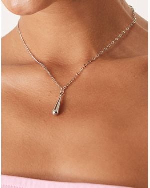ASOS Necklace With Simple Pendant - Brown