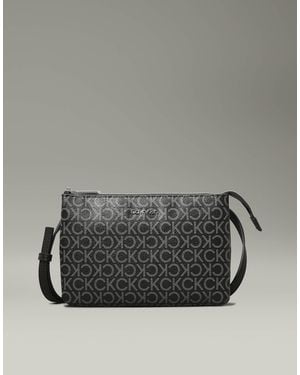 Calvin Klein Sac à bandoulière avec logo monogramme - /gris