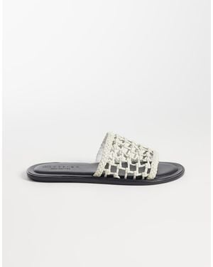 ASOS Fabiola Premium Weave Mule Sandals - White