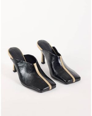 ASOS Perla Sabot Con Punta Squadrata E Tacco Alto - Nero