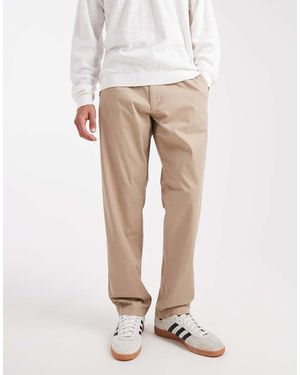 Jack & Jones Relaxed Fit Chino With Drawstring Waist - Natural
