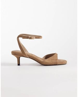 ASOS Heartfelt Barely There Kitten Heel Sandals - White