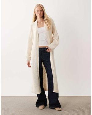 Miss Selfridge Maxi Vest Met Kanten Manchetdetail - Naturel