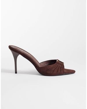 Public Desire Kourtney Heeled Mule Sandals - Brown