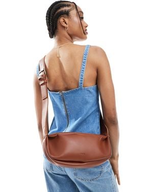 PASQ Soft Crossbody Crescent Bag - Blue