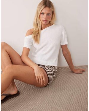 Mango Teen Asymmetrisch T-Shirt - Bruin
