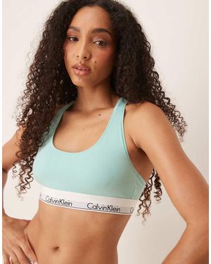 Calvin Klein Bralette Azul Menta De Algodón Modern Cotton De - Verde