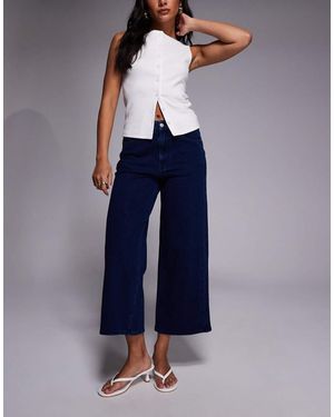 GOOD AMERICAN Jeanius Crop Palazzo Jeans Co-Ord - Blue