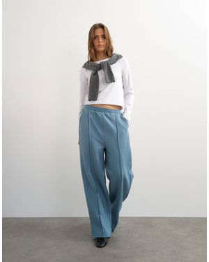 TOPSHOP Pintuck Straight Leg Joggers - Blue