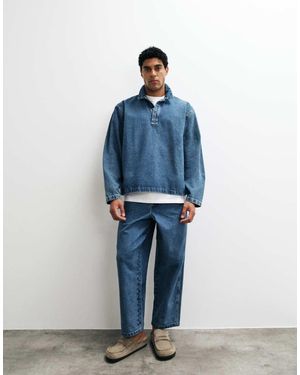 ASOS Oversized Denim Overhemd Met Lange Mouwen - Blauw