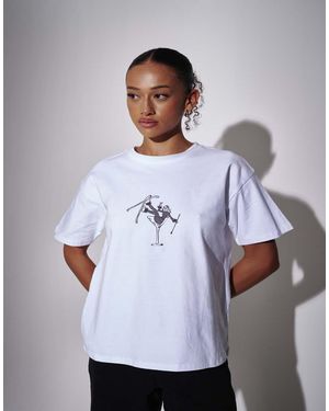 South Beach Ski Cocktail Class Oversized Tshirt - White