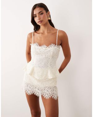 AFRM – ari – strukturiertes braut-camisole aus spitze - Weiß