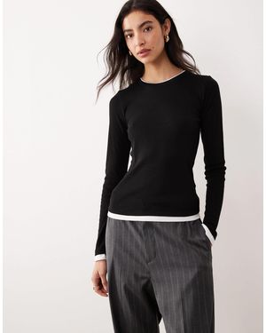JJXX Double Layer Long Sleeve Tee - Black