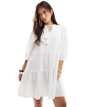 Vero Moda Smock Mini Dress - White