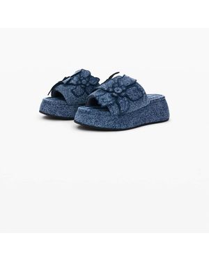 Desigual – denim-sandalen - Blau