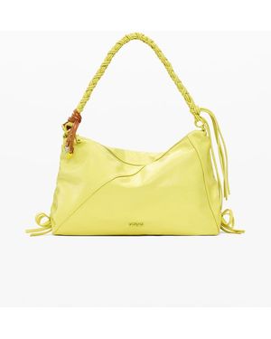 Desigual Large Shiny Bow Bag - Yellow