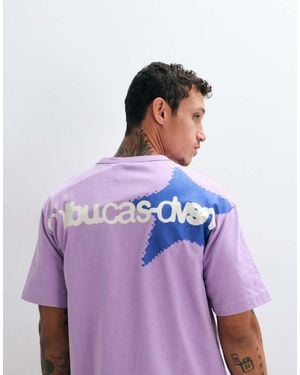 ASOS Boxy Relaxed T-shirt With Star Graphic - Purple