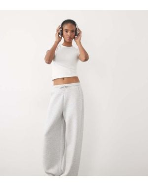 4505 Tall Rest Day Barrel Leg Joggers - White