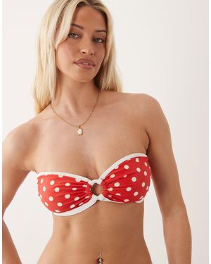 Peek & Beau Bandeau Bikini Top - Red