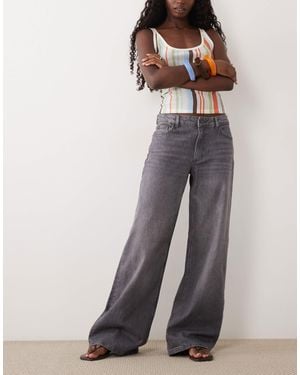 Jdy Ruby jeans mit mittlerer bundhöhe und weitem bein - Grau