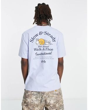 Coney Island Picnic T-Shirt Con Stampa “Walk-A-Thon” Sul Davanti E Sul Retro - Bianco