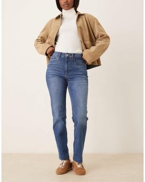 Aware Alice High Waist Stretch Straight Leg Jeans - Blue