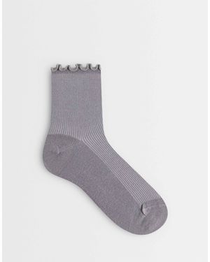 TOPSHOP – gerippte socken - Grau