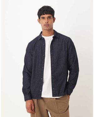 ASOS Regular-Fit Overhemd Met Lange Mouwen - Blauw