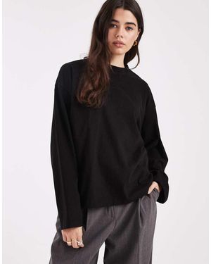 Cotton On Oversized Boxy Long Sleeve T-shirt - Black