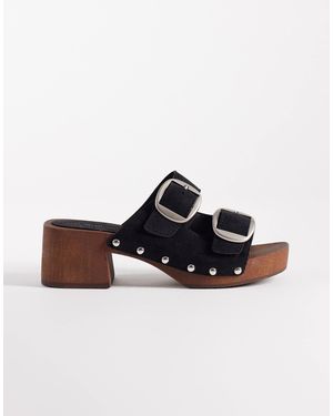 Glamorous – clogs aus wildlederimitat - Schwarz