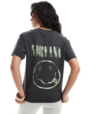 JJXX Boxy T-shirt With Nirvana Print - Grey