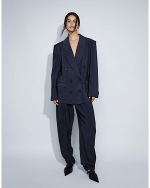 ASOS Schmal zulaufende anzughose mit weichem griff - Blau