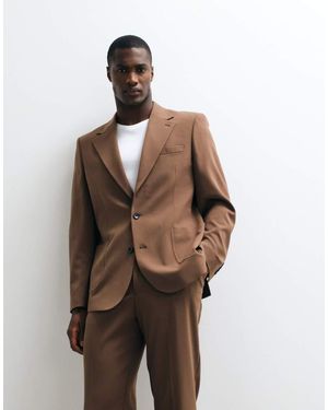 ASOS Flexmax Slim Suit Jacket - Brown
