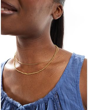 Accessorize Z – mehrreihige, vergoldete kugelkette - Braun